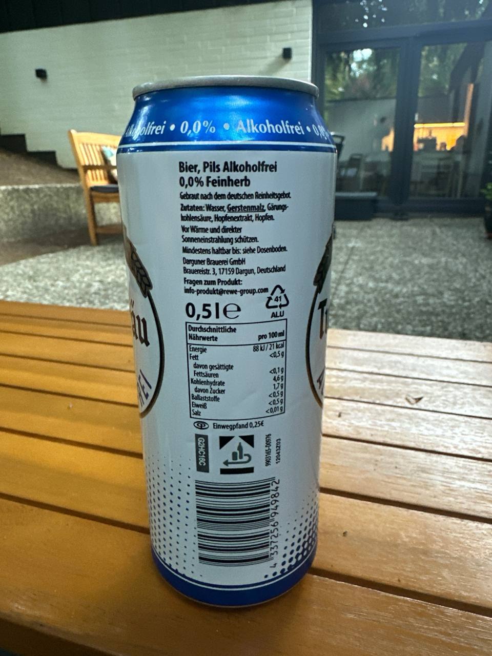 Original Turmbräu 0,0% alkoholfrei feinherb, Rücketikett