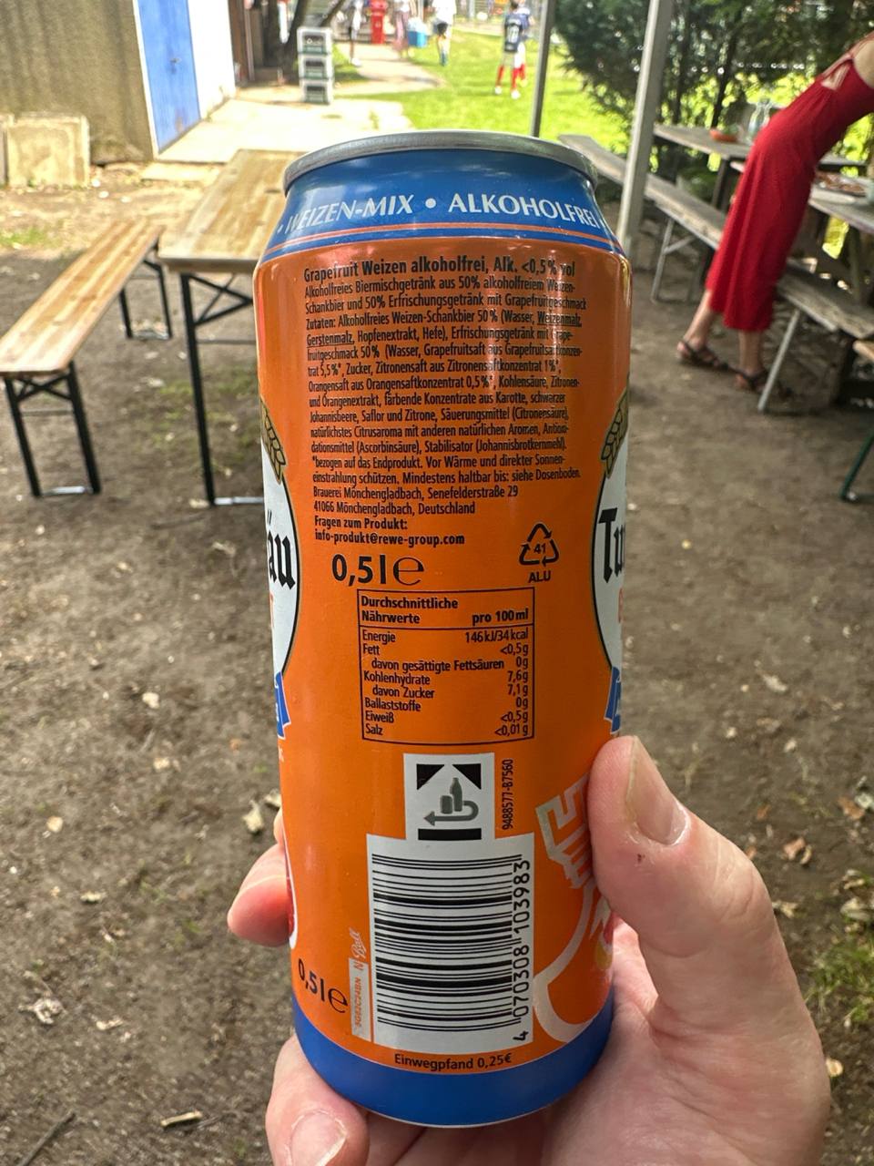 Original Turmbräu Grapefruit Weizen alkoholfrei, Rücketikett