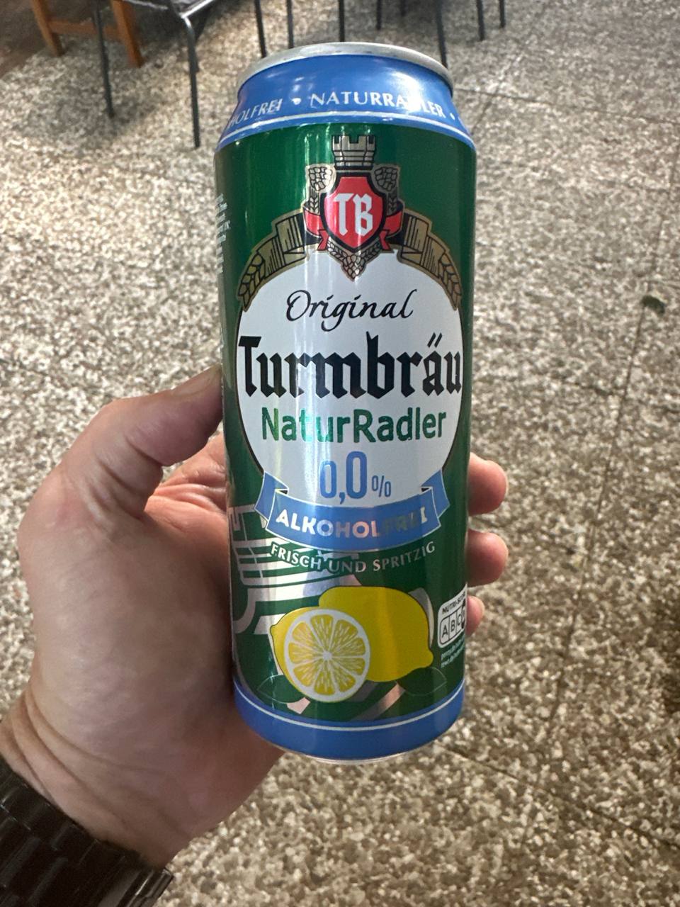 Original Turmbräu NaturRadler 0,0% alkoholfrei, Vorderetikett