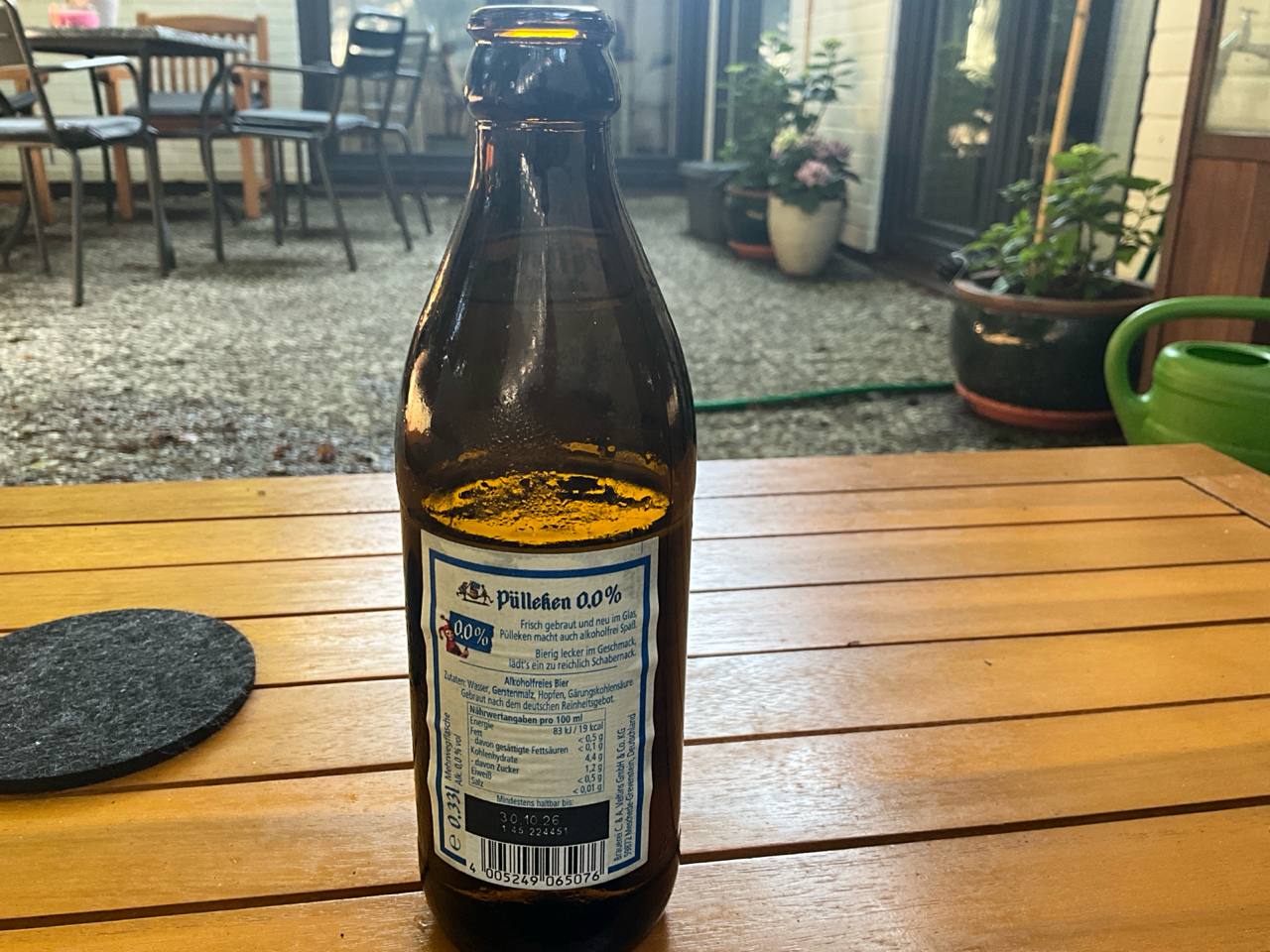 Veltins Helles Pülleken 0,0% alkoholfrei, Rücketikett