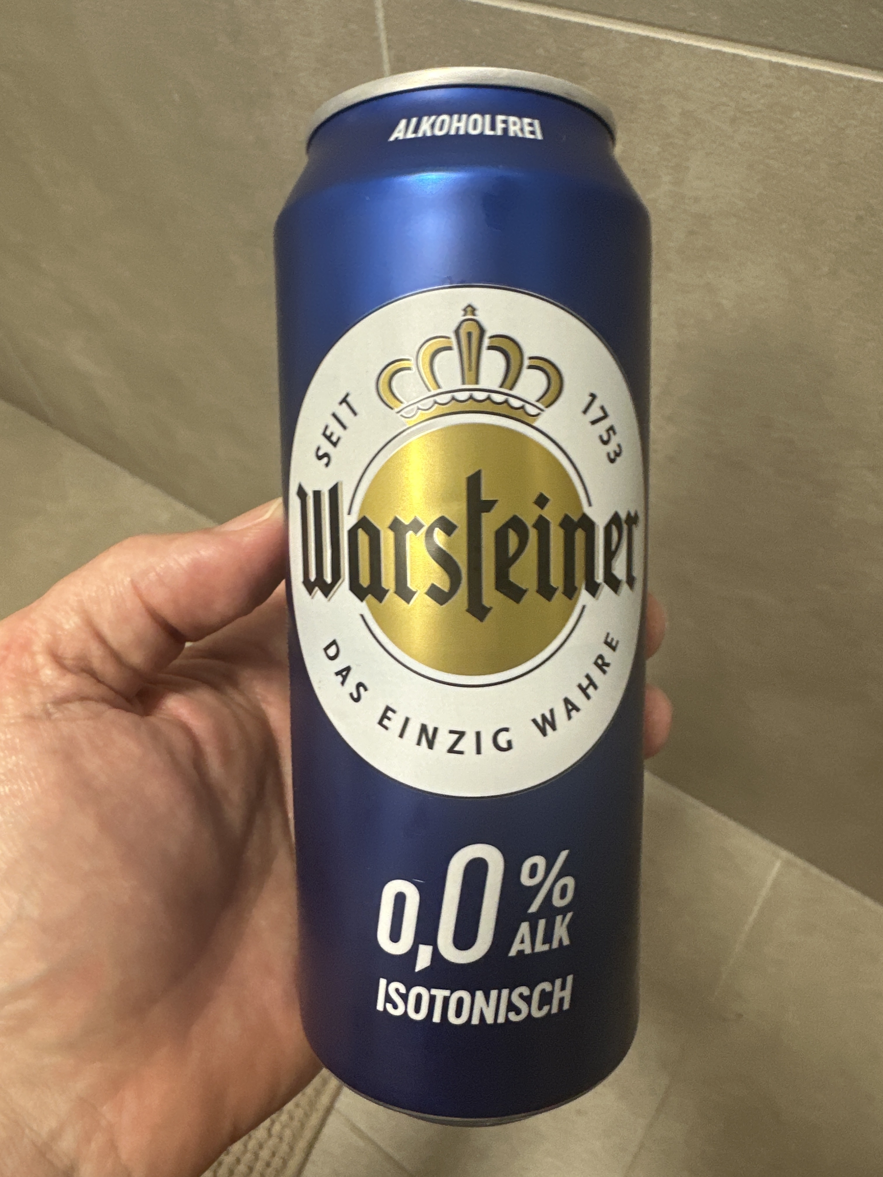 Warsteiner Alkoholfrei 0,0% isotonisch, Vorderetikett